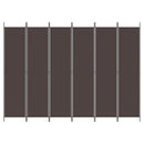 6-panels rumdeler 300x220cm stof brun