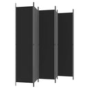6-panels rumdeler 300x220 cm stof sort