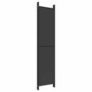 6-panels rumdeler 300x220 cm stof sort