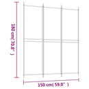 3-panels rumdeler 150x180 cm stof antracitgrå