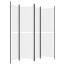 4-panels rumdeler 200x180 cm stof hvid