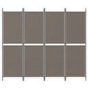 4-panels rumdeler 200x180 cm stof antracitgrå