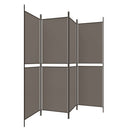 4-panels rumdeler 200x180 cm stof antracitgrå