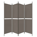 4-panels rumdeler 200x180 cm stof antracitgrå