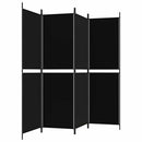 4-panels rumdeler 200x180 cm stof sort