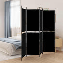 4-panels rumdeler 200x180 cm stof sort