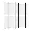 5-panels rumdeler 250x180 cm stof hvid