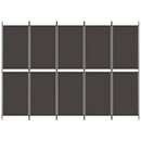 5-panels rumdeler 250x180 cm stof brun