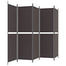 5-panels rumdeler 250x180 cm stof brun