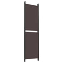 5-panels rumdeler 250x180 cm stof brun