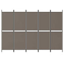 5-panels rumdeler 250x180 cm stof antracitgrå