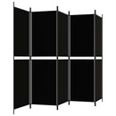 5-panels rumdeler 250x180 cm stof sort