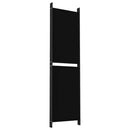 5-panels rumdeler 250x180 cm stof sort