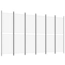6-panels rumdeler 300x180 cm stof hvid