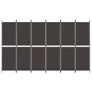6-panels rumdeler 300x180 cm stof brun