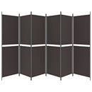 6-panels rumdeler 300x180 cm stof brun
