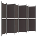 6-panels rumdeler 300x180 cm stof brun