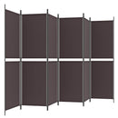 6-panels rumdeler 300x180 cm stof brun