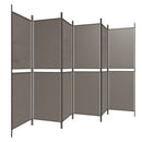 6-panels rumdeler 300x180 cm stof antracitgrå