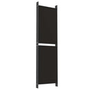 6-panels rumdeler 300x180 cm stof sort