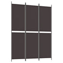 3-panels rumdeler 150x200 cm stof brun