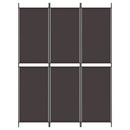 3-panels rumdeler 150x200 cm stof brun