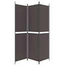 3-panels rumdeler 150x200 cm stof brun