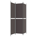 3-panels rumdeler 150x200 cm stof brun