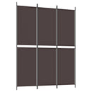 3-panels rumdeler 150x200 cm stof brun