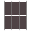 3-panels rumdeler 150x200 cm stof brun