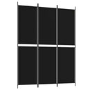 3-panels rumdeler 150x200 cm stof sort