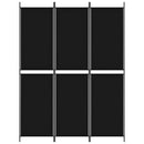 3-panels rumdeler 150x200 cm stof sort