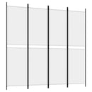 4-panels rumdeler 200x200 cm stof hvid