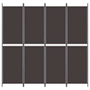4-panels rumdeler 200x200 cm stof brun