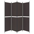 4-panels rumdeler 200x200 cm stof brun