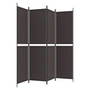 4-panels rumdeler 200x200 cm stof brun