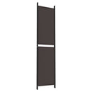 4-panels rumdeler 200x200 cm stof brun