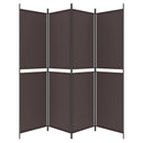 4-panels rumdeler 200x200 cm stof brun