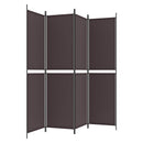 4-panels rumdeler 200x200 cm stof brun
