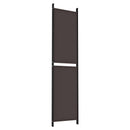 4-panels rumdeler 200x200 cm stof brun