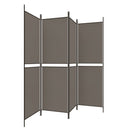 4-panels rumdeler 200x200 cm stof antracitgrå