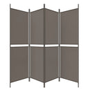 4-panels rumdeler 200x200 cm stof antracitgrå