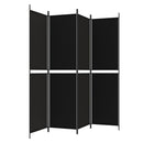 4-panels rumdeler 200x200 cm stof sort