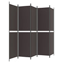 5-panels rumdeler 250x200 cm stof brun