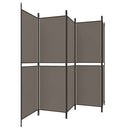 5-panels rumdeler 250x200 cm stof antracitgrå