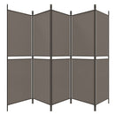 5-panels rumdeler 250x200 cm stof antracitgrå