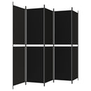 5-panels rumdeler 250x200 cm stof sort