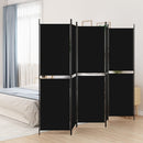 5-panels rumdeler 250x200 cm stof sort