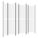 6-panels rumdeler 300x200 cm stof hvid