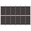 6-panels rumdeler 300x200 cm stof brun